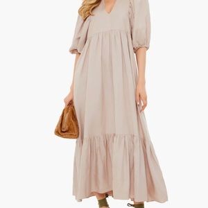 Hunter Bell Cream Midi Dress